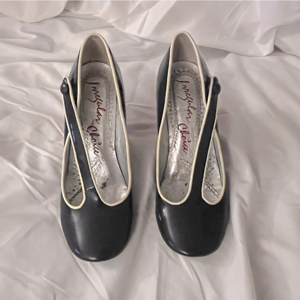 Irregular Choice dark blue and red heels. Excellent condition.